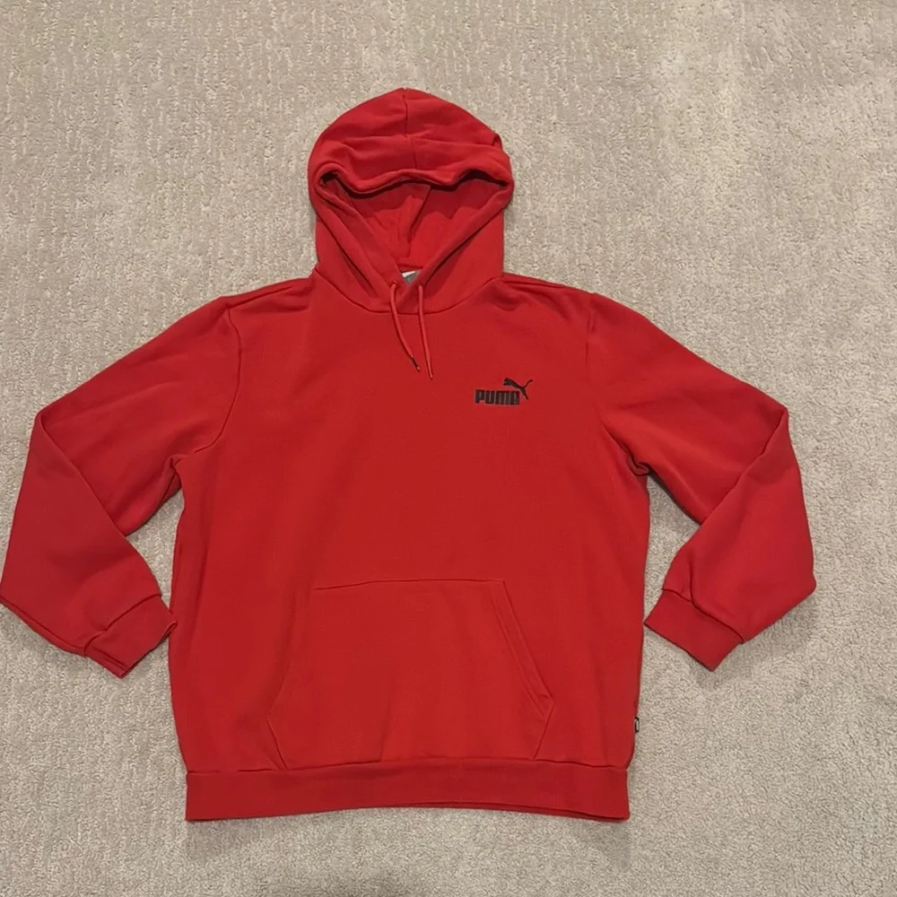 Puma Men's Red Hoodie Sweater - Picture 3 of 5